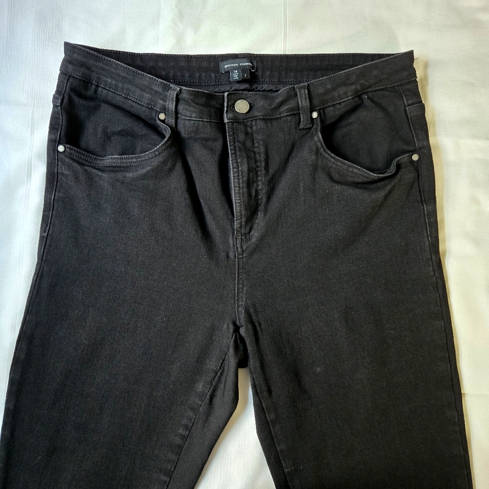 Universal Standard Seine High Rise Skinny 32" Black Jean Size 14
